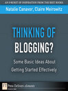 Thinking of Blogging? (eBook): Some Basic Ideas About Getting Started Effectively